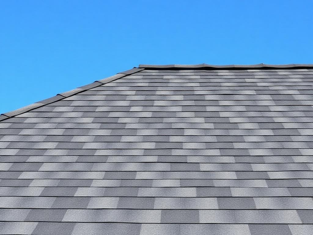 Newly installed asphalt shingle roof on a residential home